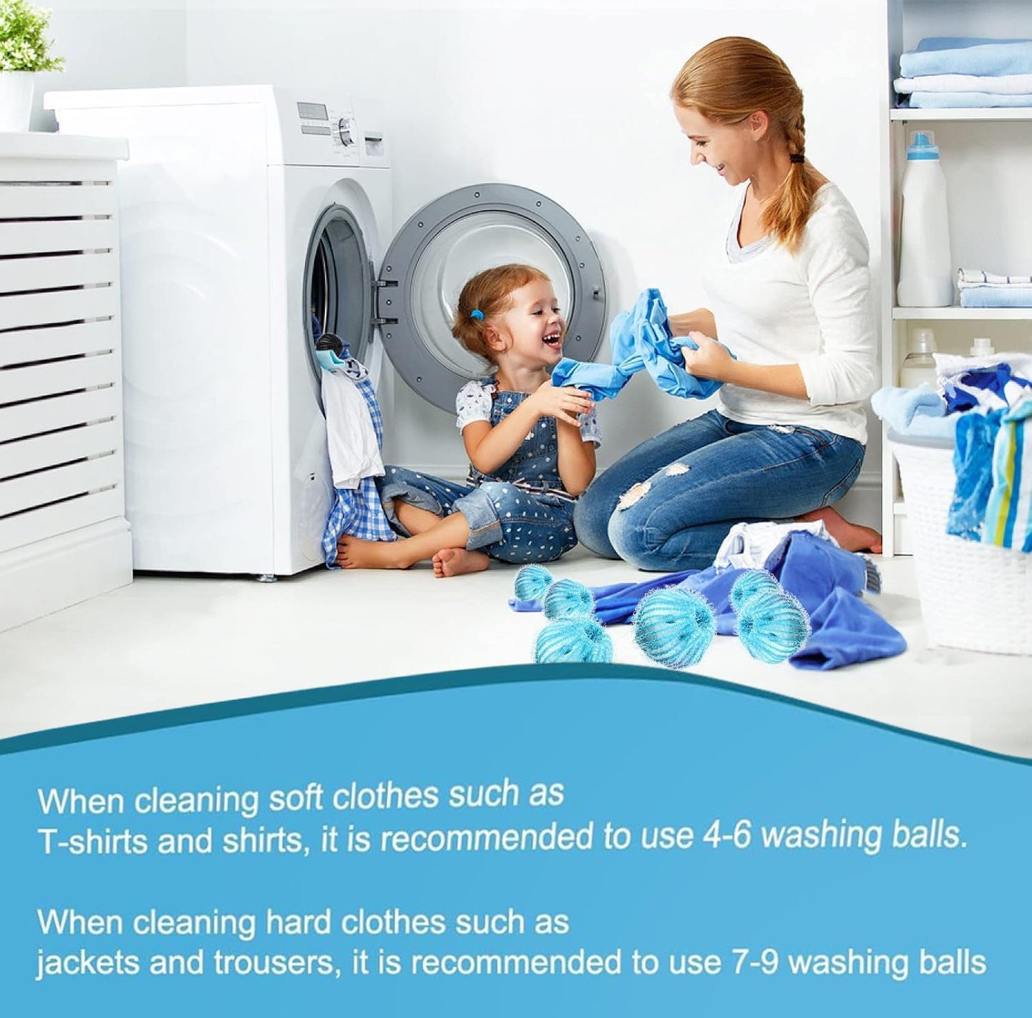 Pet Hair Remover for Laundry 12 Packs: Washing Balls Removes Pet Fur, Hair from Clothes Laundry Bedding - Dog & Cat Hair Catcher for Washing Machine & Dryer