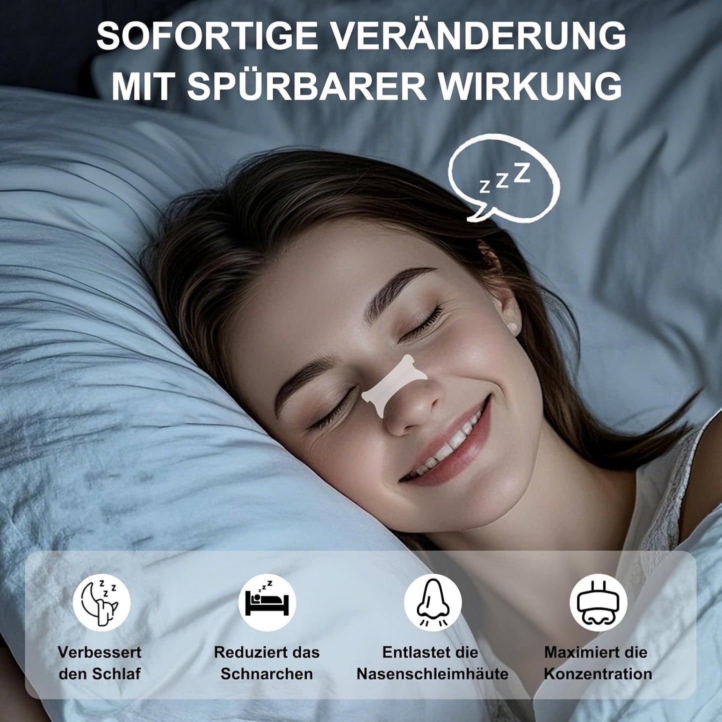 Anti-Snoring Nasal Strips for Children and Adults: Anti-Snoring Nose Strips for Free Breathing at Night or Campaigns, 30 Pieces