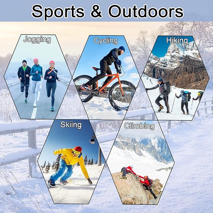 RLSFV Running Hat Men Women Sports Hat Fleece Thermal Comfortable Transition Hat High Elasticity Windproof Functional Hat Unisex for Jogging Skiing Work Fishing Cycling Outdoor