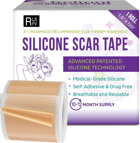 Scar Silicone Gel Sheets for Stretch Marks: Advanced Scar Removal Sheets for Old and New Scars from Surgery - C Section - Burns - Acne - Injury - Keloid Treatment for Skin Types of Ears - Face - Body